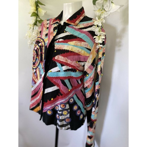 Vintage Sandy Starkman Art to Wear Jacket Womens M - Picture 5 of 12